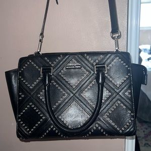 Black studded purse